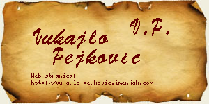 Vukajlo Pejković vizit kartica